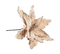 Artificial Christmas Cloth Flowers with Flexible Stem for Holiday Decoration on Trees, Wreaths, Centerpieces, Staircases, and Mantels ()