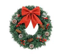 Artificial Christmas Door Wreath, 40cm for Front Door - Xmas Winter Holiday Wreath (No Light)