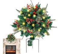 Artificial Christmas Fir | Lighted Holidays Pine Decoration,Seasonal Decoration Artificial For Garden Flowerbed Doorway