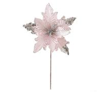 Artificial Christmas Flowers, Realistic Cloth Christmas Flower Decor Handcrafted Artificial Blooms For Wreaths Centerpieces Vases, 24 * 30 * 1cm(Pink)