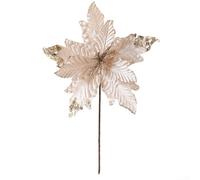 Artificial Christmas Flowers, Realistic Cloth Christmas Flower Decor Handcrafted Artificial Blooms For Wreaths Centerpieces Vases, 24 * 30 * 1cm(Cham-pagne)