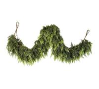 Artificial Christmas Garland Green Cedar Garland Faux Cedar Pine Needles Garland 1.8m Norfolk Pine Garlands for Home Party Decoration (Green, 120cm)