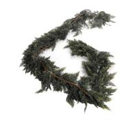 Artificial Christmas Garland Green Cedar Garland Faux Cedar Pine Needles Garland 1.8m Norfolk Pine Garlands for Holiday, Fireplace Window, Stairs, Indoor, Outdoor Decor (9FT/2.75m)