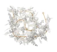 Artificial Christmas Garland Silver Silk Flower Rattan Vine Decoration