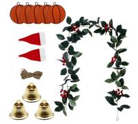 Artificial Christmas Greenery, Christmas Green Garland | Artificial Front Doors Winter Wreaths | Sports Theme Christmas Garland Craft Kit, Farmhouse Rustic Door Wreath Hanger, for Door Wall Fireplace