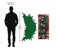 Artificial Christmas Mantel Swag with LED Warm White Lights