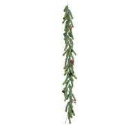 Artificial Christmas Pine Garland,185cm Five-Forked Tail Pine Christmas Garland with Red Berries & Pinecones,Cedar Garland with Hanging Loop,for Fireplace, Mantel, Holiday Decor