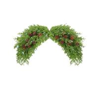 Artificial Christmas Swags,Christmas Mailbox Swag Garland with Seed Pine Cone,Faux Swag Wreath for Xmas Decoration Home Front Door Window Mantel Hanging Decor