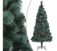 Artificial Christmas Tree 120 cm Green PET 100 Tips White-Tipped Branches Steel