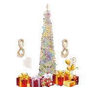 Artificial Christmas Tree - 59 Inch Realistic Pine | PET PVC Iron ABS - 5ft Holiday Decor For Porch Desktop Outdoor Bedroom Or Halloween Spaces, Perfect All-Year Decoration