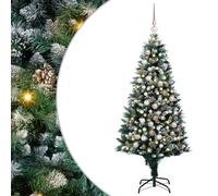 Artificial Christmas Tree 70.9" with LED Warm Lights, Green PVC & Steel, Lifelike Holiday Decor for Indoor/Outdoor Use, USB-Powered Festive 300 Lights and Easy Assembly