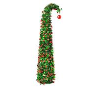 Artificial Christmas Tree,Artificial Retractable | Spiral Red Green Tree Christmas Decorations | for Outdoor Bedroom Living Room Garden Yard Porch Front Door Office Farmhouse School
