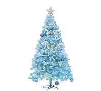 artificial christmas tree-blue flocking cedar christmas tree,pvc + iron and other materials,encrypted christmas tree,classic realistic natural branches,home,outdoor decoration atmosphere