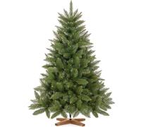 Artificial Christmas Tree FairyTrees 120 cm Spruce / Natural Peccio with Wooden Stand | Artificial Christmas Tree with Green Trunk | Easy to Assemble | Made in EU