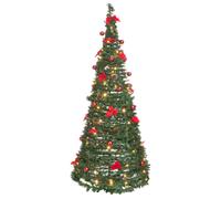 Artificial Christmas Tree Folding LED PINEORA 185 cm Green