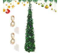 Artificial Christmas Tree,Glitter Cone Tree | 5Ft Realistic Plants Decoration for Porch Indoor Outdoor Tabletop Desktop Halloween Decorating