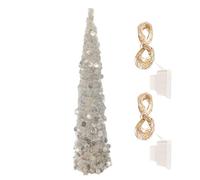 Artificial Christmas Tree - Glitter Cone Tree | In 152 cm for Bedroom Indoor Outdoor Halloween and Holiday Decoration