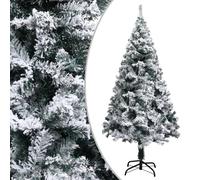 Artificial Christmas Tree Green 150x95cm PVC Steel Flocked Snow Lifelike 362pcs