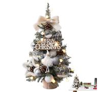 Artificial Christmas Tree - Holiday Tabletop Trees, Miniature Festive Centerpiece | Decorative Lighted Pine Ornament Display, Seasonal Indoor Winter Celebration Decoration, Stand for Home Living Room