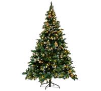Beliani Artificial Christmas Tree LED PALOMAR 180 cm Dark Green, Green