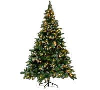 Beliani Artificial Christmas Tree LED PALOMAR 210 cm Green, Green
