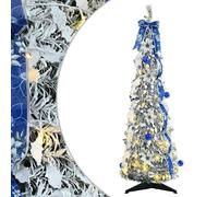 vidaXL Artificial Christmas Tree With 200 Leds White 210cm Pvc, White