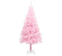 Artificial Christmas Tree Pink PVC Steel 150x75cm Slim Festive Decoration Indoor