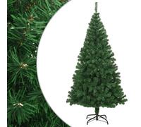 vidaXL Artificial Christmas Tree with Flocked Snow Green 210cm PVC Decoration