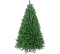 Artificial Christmas Tree Realistic Bushy Green Xmas Tree With Metal Stand, Easy Assembly Foldable Indoor Outdoor 7Ft, 8Ft, 10Ft
