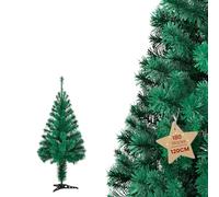 Artificial Christmas Tree, Realistic Green with Metal Stand,4 ft/1.2M