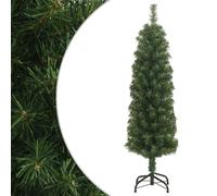 Artificial Christmas Tree Slim Green 120cm PVC 120 Tips Steel Stand Indoor Small