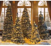 Artificial Christmas Tree Snowy Fir with Lighting Pop-Up 120 cm