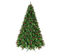 Artificial Christmas Tree, Spruce with Pine Cones, Branch Tips, Ponderosa Pine, Fir & Douglas Fir, Unlit
