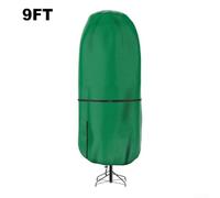 Artificial Christmas Tree Storage Cover Upright Style With Adjustable Straps And Waterproof Coated Fabric, Accommodates Trees Up To 9 Ft For Clean Storage(Light green 9FT)