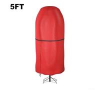 Artificial Christmas Tree Storage Cover Upright Style With Adjustable Straps And Waterproof Coated Fabric, Accommodates Trees Up To 9 Ft For Clean Storage(red 5FT)