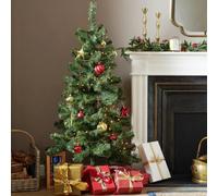 Artificial Christmas Tree Unlit With Plastic Stand Bushy Green Xmas Non Lit Alaskan Pvc Pine 5Ft/1.5M