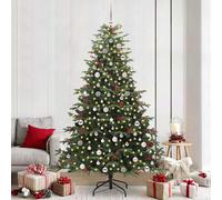 Artificial Christmas Tree with 300 LEDs with Stand Green 240 cm