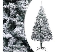 Vidaxl Artificial Christmas Tree With Flocked Snow Green 240 Cm Pvc, Green
