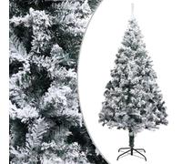 Artificial Christmas Tree with Flocked Snow Green 240 cm PVC