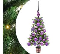 Artificial Christmas Tree with LEDs&Ball Set Multi Colours Multi Sizes vidaXL