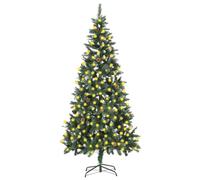 Artificial Christmas Tree with LEDs&Pine Cones Decor Green Multi Sizes vidaXL