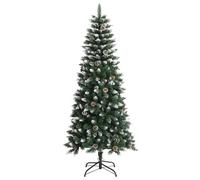 Artificial Christmas Tree with Stand Christmas Decoration Green PVC vidaXL