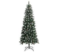 Artificial Christmas Tree with Stand Christmas Decoration Green PVC vidaXL