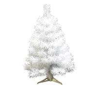 Artificial Christmas Tree with Stand Mini White Christmas Tree 2ft Vivid Decorative Small Christmas Tree Pvc Pet Detachable Christmas Decorations for Home Office Party White