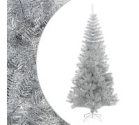 Vidaxl Artificial Christmas Tree With Stand Silver 180 Cm Pet, Silver
