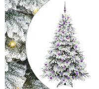 Vidaxl Artificial Christmas Tree With 300 Leds White 180 Cm Pe And Pvc