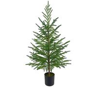 Artificial Christmas Trees 3ft Lifelike Norfolk Pine Christmas Tree with Black Pot Realistic Decorations for Indoor Outdoor