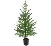 Artificial Christmas Trees 3ft Lifelike Norfolk Pine Christmas Tree with Black Pot Realistic Decorations for Indoor Outdoor
