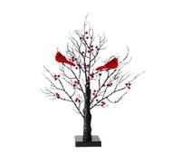 Artificial Christmas Trees LED Fairy Light Red Bird Decoration Ornament Light Battery -Without Atmosphere Glowing Lamp