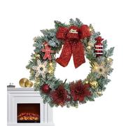 Artificial Christmas Wreath - 40cm DIY Garland | Holiday Decoration + PP Material | Indoor Door Wall Outdoor Family Gathering Winter Party Decor | Festive Home Accent